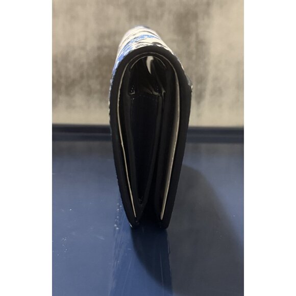 Kate Spade Madison Vase Floral Printed Med Blue White Leather Wallet - Picture 11 of 11